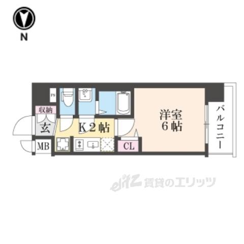 プレサンス十条凛華(1K/6階)の間取り写真