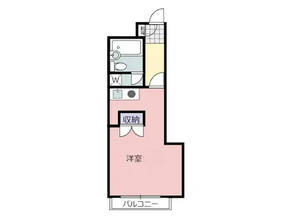 クレセントコート静岡(ワンルーム/4階)の間取り写真