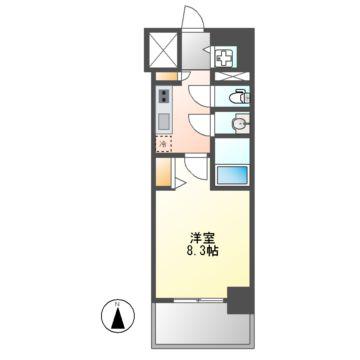 S-RESIDENCE堀田駅前FUTUR(1K/5階)の間取り写真