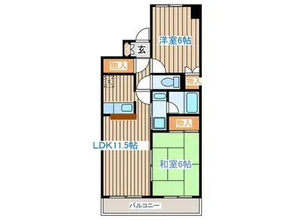コンフォート泉(2LDK/3階)の間取り写真