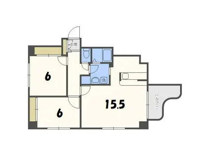 トラストコート34(2LDK/8階)の間取り写真