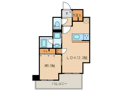 T LEGENDAIRE護国寺イースト(1LDK/2階)の間取り写真