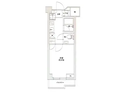 三越ゼームス坂マンション(1K/3階)の間取り写真