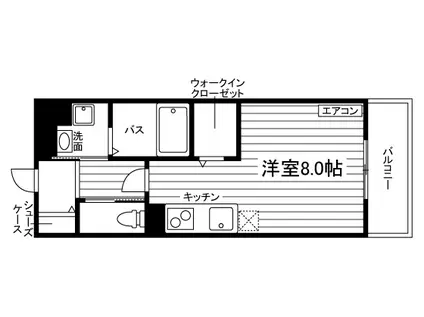 S-FORT大分大手町(ワンルーム/4階)の間取り写真