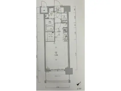 ラ ファセ エクセレンシア呉服町(1LDK/3階)の間取り写真