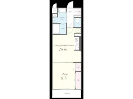 アーバンコート小山(1LDK/4階)の間取り写真
