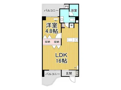 コナビレッジ(1LDK/1階)の間取り写真