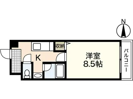 ハイツリリアン(1K/5階)の間取り写真