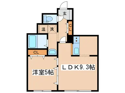 エターナルパレス(1LDK/2階)の間取り写真