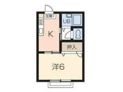 ヴィンテージハイツ(1K/2階)の間取り写真