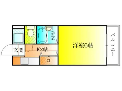 プログレス小山(ワンルーム/1階)の間取り写真