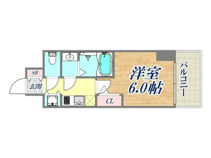 ワールドアイ神戸ウエスト(1K/14階)の間取り写真