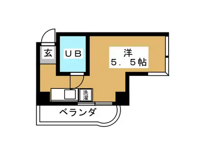 〇 パル大森(ワンルーム/4階)の間取り写真