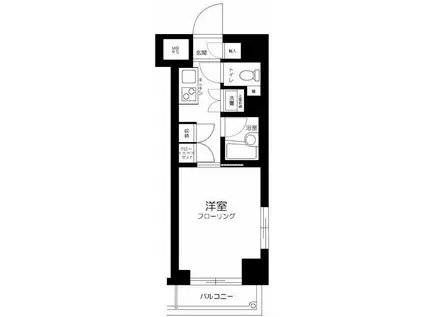 ルーブル日本橋(1K/4階)の間取り写真