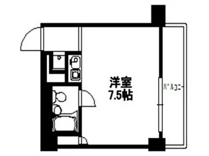 ミニヨンリドー(ワンルーム/4階)の間取り写真