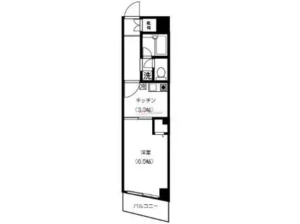 アーバンライフ中野坂上(1K/2階)の間取り写真
