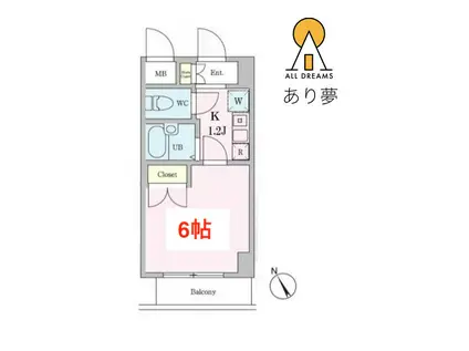 KDXレジデンス横浜関内(1K/5階)の間取り写真