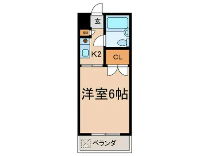 ドミール経堂(1K/3階)の間取り写真