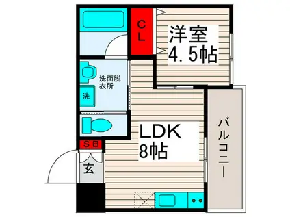 FLORA IIDA(1LDK/2階)の間取り写真