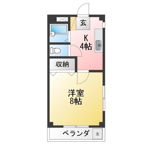川嶋コーコ(1K/2階)の間取り写真