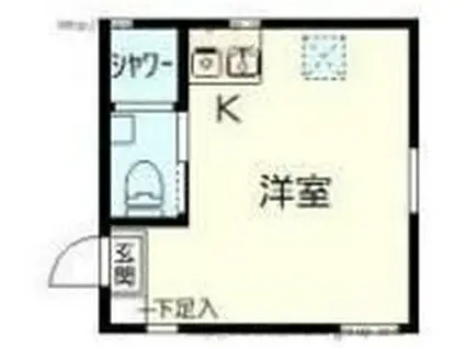 FFK恵比寿(ワンルーム/1階)の間取り写真