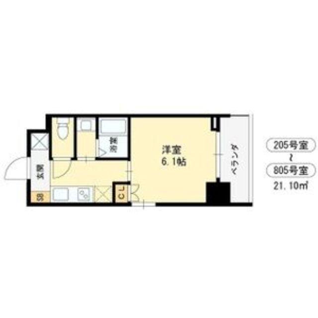 MAXIV大阪堺(1K/5階)の間取り写真