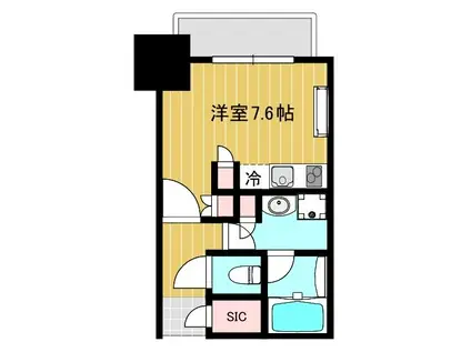 大崎ステーションレジデンス(ワンルーム/7階)の間取り写真