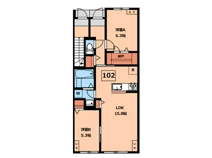 CLASIA JINDAIJI-クラシアジンダイジ-(2LDK/1階)の間取り写真