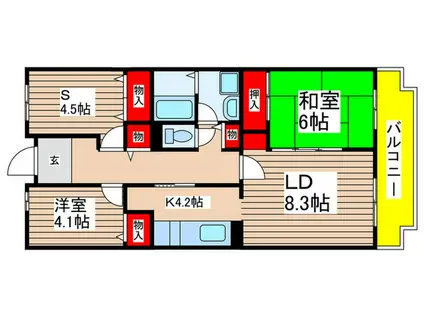 コーポレート和光新倉(2SLDK/1階)の間取り写真
