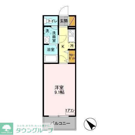 MAGNOLIA COUT II(1K/2階)の間取り写真