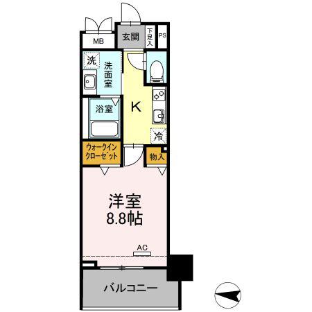LENVOL MEIEKI(1K/7階)の間取り写真