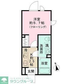 STRIPES 豪徳寺(1K/1階)の間取り写真