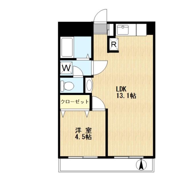 第二住光マンション(1LDK/3階)の間取り写真
