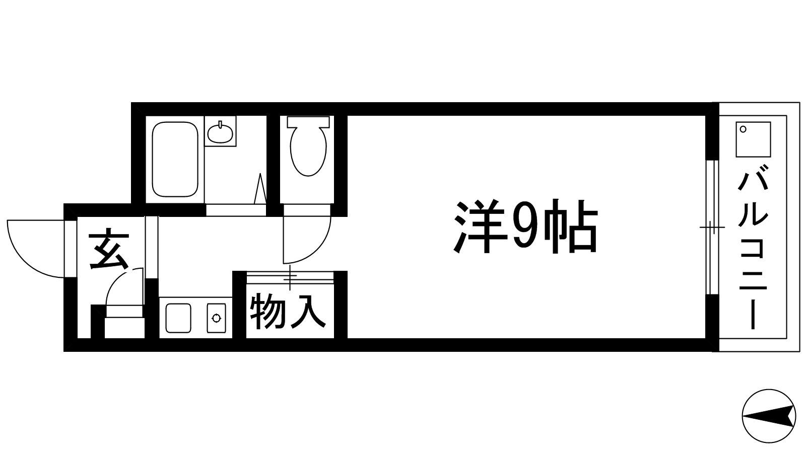池田マンション(1K/3階)の間取り写真