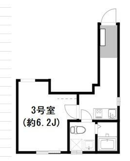 アクシス西新井(1K/3階)の間取り写真