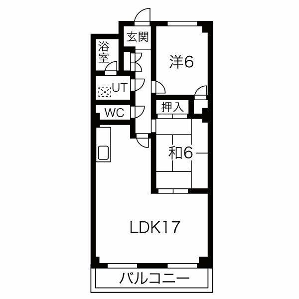 ドエルウエスト(3LDK/4階)の間取り写真
