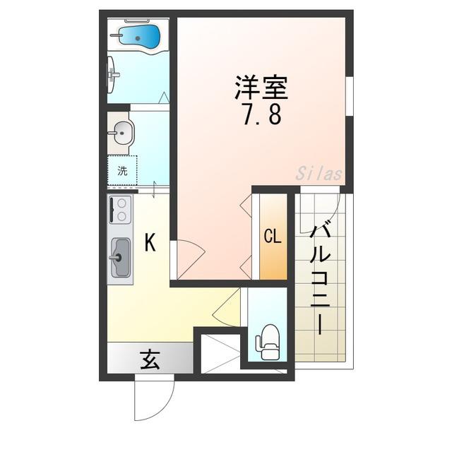 フジパレス今川駅東II番館(1K/1階)の間取り写真