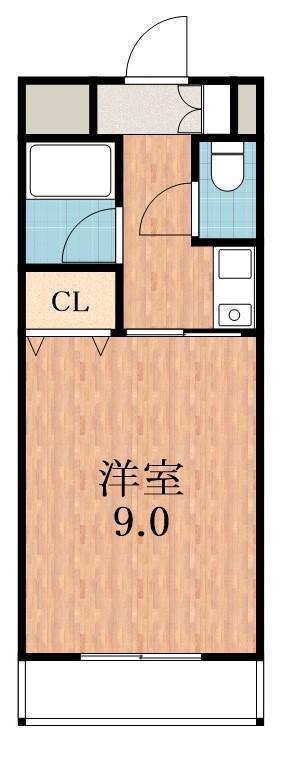 メゾンドカーベーゼ(1K/5階)の間取り写真