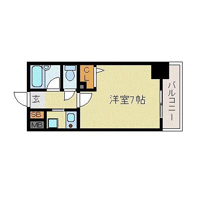 エスリード新大阪第5(1K/10階)の間取り写真