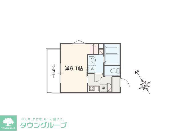 MELLAS海の公園駅(1K/3階)の間取り写真