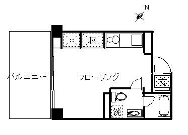 天王町ビーンズマンション(ワンルーム/3階)の間取り写真