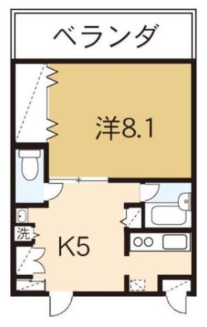 オアシスサクラメントテラス(1K/3階)の間取り写真