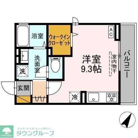アリエッタ(ワンルーム/3階)の間取り写真