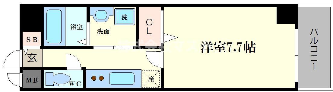 TOCCH1番館(1K/3階)の間取り写真