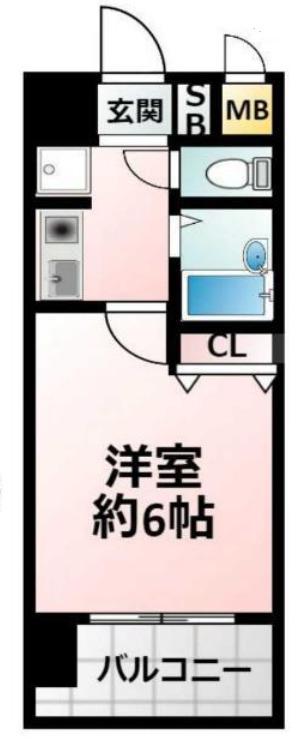 ラナップスクエア野田(1K/9階)の間取り写真