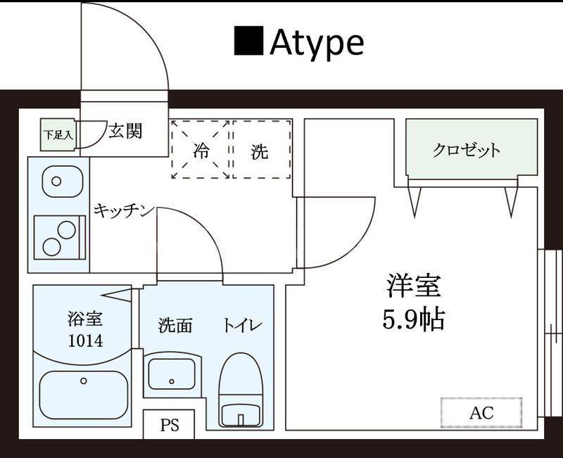 レピュア本郷レジデンス(1K/1階)の間取り写真