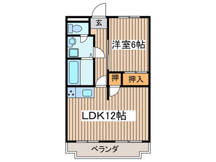 ヴィラ・フローラ(1LDK/5階)の間取り写真