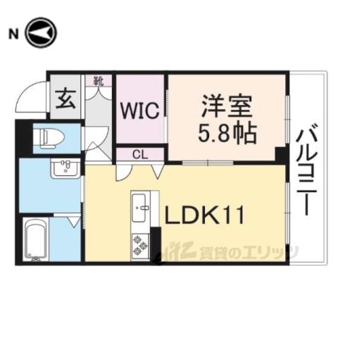 T RESIDENCE 宮司西町(1LDK/3階)の間取り写真