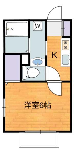 フォレスターナ(1K/1階)の間取り写真