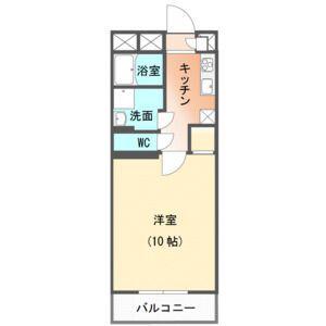グレイティアいなべ(1K/3階)の間取り写真
